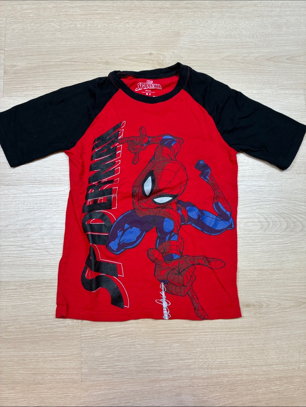Marvel Red and Black Spider-Man Graphic Raglan Tee